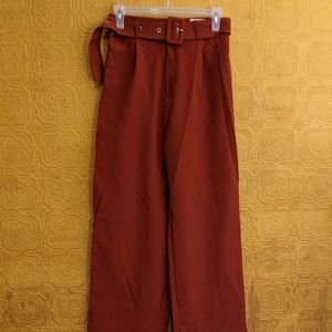 High Waisted Belted Trousers